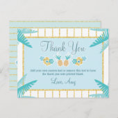 Hawaiian Luau Thank You Cards Postkarte (Vorne/Hinten)