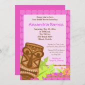 Hawaiian Luau Tiki 12x18 Brautparty Einladung (Vorne/Hinten)