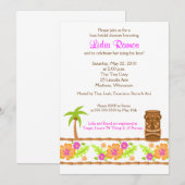 Hawaiian Luau Tropical 12x18 Brautparty Einladung (Vorne/Hinten)