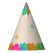 Hawaiian Luau Tropical Birthday Partyhütchen (Rückseite)