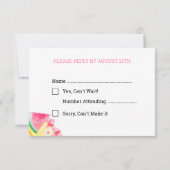 Hawaiian Luau Tropical Blätter Ice Lolly RSVP Karte (Rückseite)