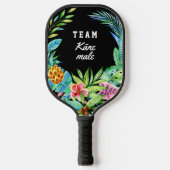 Hawaiian Luau Tropical Wedding Groom Pickleball Schläger (Vorderseite)