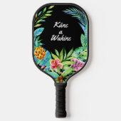 Hawaiian Luau Tropical Wedding Newlyweds Pickleball Schläger (Vorderseite)