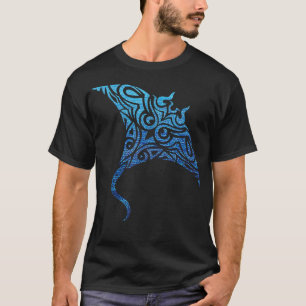 Hawaiian Manta Ray Tribal Polynesian Tattoo Pacifi T-Shirt