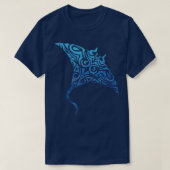 Hawaiian Manta Ray Tribal Polynesian Tattoo Pacifi T-Shirt (Design vorne)
