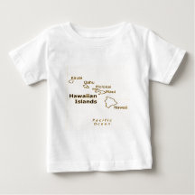 Hawaiian Map Baby T-Shirts
