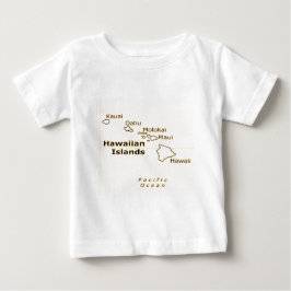 Hawaiian Map Baby T-Shirts