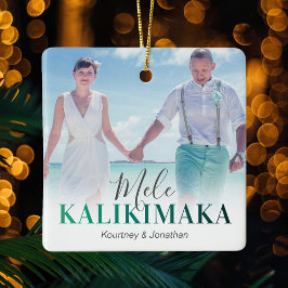 Hawaiian Mele Kalikimaka Foto Keramikornament