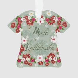 Hawaiian Mele Kalikimaka Shirt Ornament