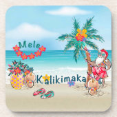 Hawaiian Mele Kalikimaka Untersetzer (Vorderseite)