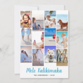 Hawaiian Mele Kalikimaka WeihnachtsfotoCollage Feiertagskarte (Vorderseite)