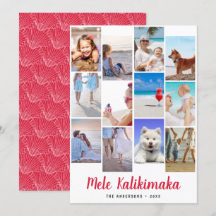 Hawaiian Mele Kalikimaka WeihnachtsfotoCollage Feiertagskarte