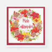 Hawaiian Mele Kalikimaka Wreath Paper Napkins Serviette (Vorderseite)