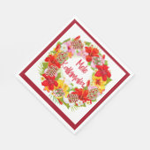 Hawaiian Mele Kalikimaka Wreath Paper Napkins Serviette (Ecke)