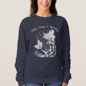 Hawaiian Mermaid Salty, Sassy & Splashy Navy Blue Sweatshirt (Vorderseite)