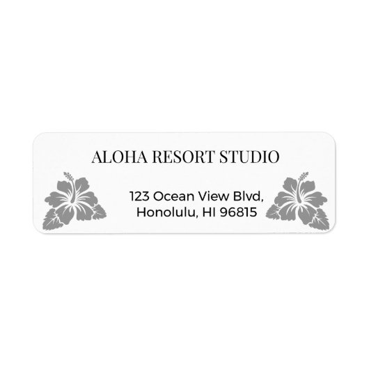 Hawaiian Minimal Hibiscus - Reply Address (Vorne)