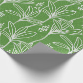 Hawaiian Modern Ki - Ti leaf Geschenkpapier (Ecke)