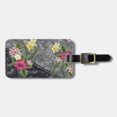 Hawaiian Monstera Tapa und Hibiskus Gepäckanhänger (Vorderseite horizontal)