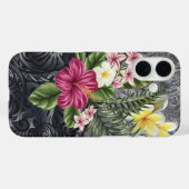 Hawaiian Monstera Tapa und Hibiskus Phone Case (Rückseite (Horizontal))