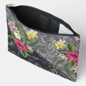 Hawaiian Monstera Tapa und Hibiskus Zubehörtasche (Offen)