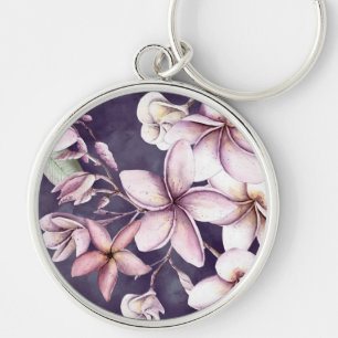 Hawaiian Moonlight Plumeria Schlüsselanhänger