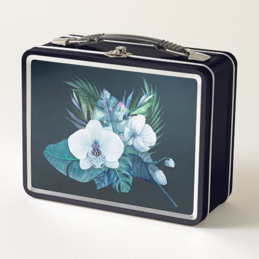 Hawaiian Moonlit Orchids Retro Lunch Box (Vorderseite)