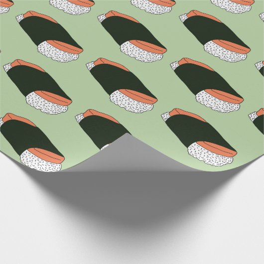 Hawaiian Musubi Food Gemustert Geburtstag Geschenkpapier (Ecke)