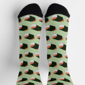 Hawaiian Musubi Sushi Food Gemustert Socken (Oben)
