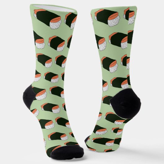 Hawaiian Musubi Sushi-Muster Socken (Gewinkelt)