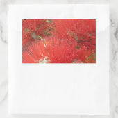 Hawaiian Native Ohia Lehua Blume Design Rechteckiger Aufkleber (Tasche)