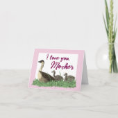 Hawaiian Nene Goose Family Mother’s Day Karte (Vorderseite)