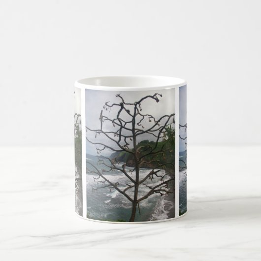 Hawaiian Ocean Beach Tree Foto View Kaffeetasse (Mittel)