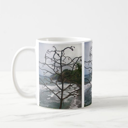 Hawaiian Ocean Beach Tree Foto View Kaffeetasse (Links)
