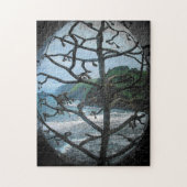 Hawaiian Ocean Beach Tree Foto View Puzzle (Vertikal)