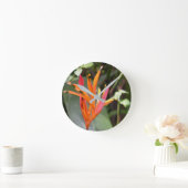 Hawaiian Orange Bird of Paradise Blume Square Runde Wanduhr (Zuhause)