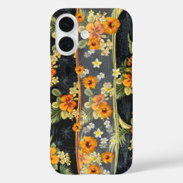 Hawaiian Orange Hibiskus Aloha Shirt iPhone 16 Hülle