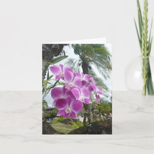 HAWAIIAN ORCHID - Blank Note Card Karte (Vorderseite)