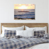 Hawaiian Outrigger Canoe bei Sunset Leinwanddruck (Insitu (Schlafzimmer))