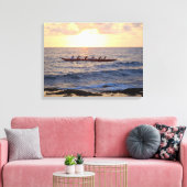 Hawaiian Outrigger Canoe bei Sunset Leinwanddruck (Insitu (Wohnzimmer))