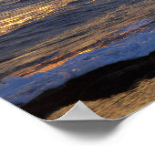Hawaiian Outrigger Canoe bei Sunset Poster (Ecke)