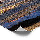 Hawaiian Outrigger Canoe bei Sunset Poster (Ecke)