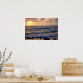 Hawaiian Outrigger Canoe bei Sunset Poster (Küche)