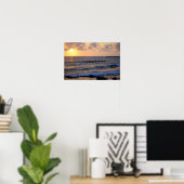 Hawaiian Outrigger Canoe bei Sunset Poster (Heimbüro)