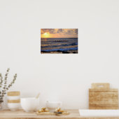 Hawaiian Outrigger Canoe bei Sunset Poster (Küche)