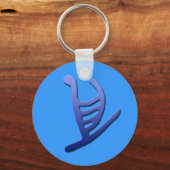 Hawaiian Outrigger Petroglyph Schlüsselanhänger (Vorderseite)