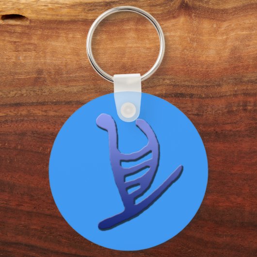 Hawaiian Outrigger Petroglyph Schlüsselanhänger (Vorderseite)