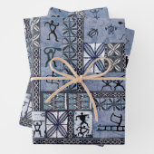 Hawaiian Paddleman Petroglyph Tapa Gift Wrap Geschenkpapier Set (Beispiel)