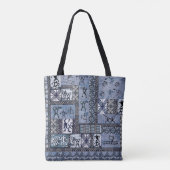 Hawaiian Paddleman Petroglyph Tapa Tasche (Rückseite)
