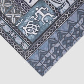 Hawaiian Paddleman Petroglyph Tapa Tissue Paper Seidenpapier (Detail)