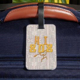 Hawaiian Paddleman und Tapa Gepäckanhänger